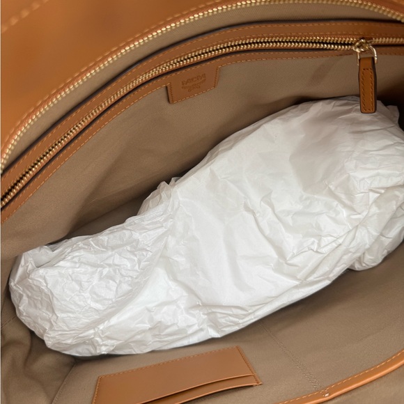 MCM New With Tags Anya Top Zip Shopper Soft Pink Black Logo Canvas/ Leather Tote - Picture 11 of 13